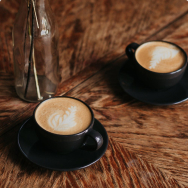 Dishes for coffee drinks